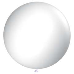 Kæmpe hvid ballon - 180 cm. - Kæmpeballoner