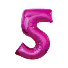 Ballontal - Pink 5 tal - Pink folietal