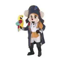 Pirat mus med pappagøje maskot - Maskotter