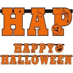 Happy Halloween banner - Orange - Orange-tema