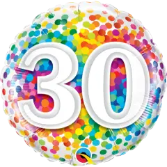 30 års fødselsdags ballon med helium - Send en ballon med helium