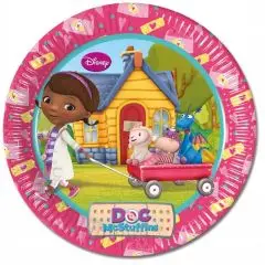 Doc Mcstuffins tallerken - 8 stk. - Doc Mcstuffins-tema