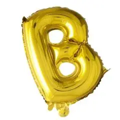 Ballon Bogstav B Guld - 100 cm. - Ballon-bogstav - Guld 100 cm (Til helium)