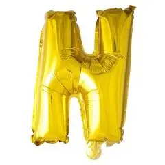 Ballon Bogstav N Guld - 100 cm. - Ballon-bogstav - Guld 100 cm (Til helium)