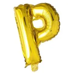 Ballon Bogstav P Guld - 100 cm. - Ballon-bogstav - Guld 100 cm (Til helium)