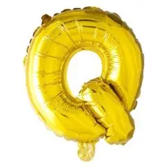 Ballon Bogstav Q Guld - 100 cm. - Ballon-bogstav - Guld 100 cm (Til helium)