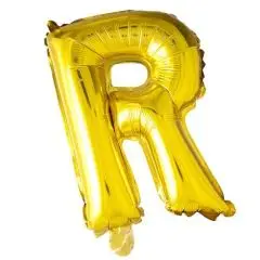 Ballon Bogstav R Guld - 100 cm. - Ballon-bogstav - Guld 100 cm (Til helium)