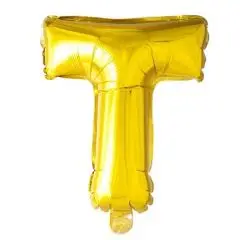 Ballon Bogstav T Guld - 100 cm. - Ballon-bogstav - Guld 100 cm (Til helium)