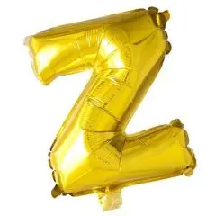 Ballon Bogstav Z Guld - 100 cm. - Ballon-bogstav - Guld 100 cm (Til helium)