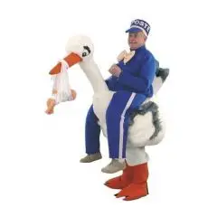 Storke maskot - Maskotter du sidder på