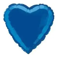Royal Blå Folie Hjerte - Hjerteballoner