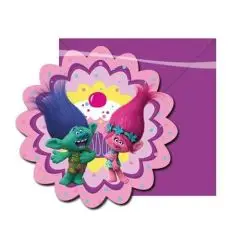 Trolls invitationer - Trolls-tema