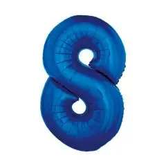 BALLONTAL - BLÅ 8 TAL - Blå folietal