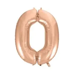 92 CM - BALLONTAL - ROSE GOLD 0 TAL - Guldrose folietal