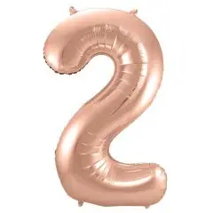 86 CM - BALLONTAL - ROSE GOLD 2 TAL - Guldrose folietal
