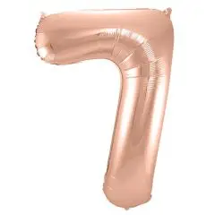 86 CM - BALLONTAL - ROSE GOLD 7 TAL - Guldrose folietal