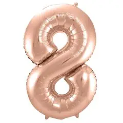 70 CM - BALLONTAL - ROSE GOLD 8 TAL - Guldrose folietal