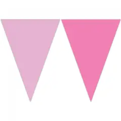 Flag banner - pink / rosa - Trolls-tema