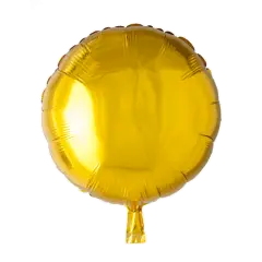 Guld RUND FOLIE BALLON - 1 STK. - Balloner