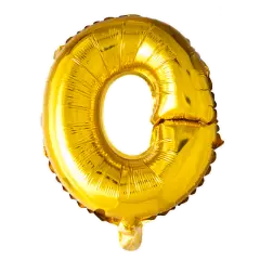BALLON BOGSTAV O Guld - 35 CM. - Ballon-bogstav - Guld 35 cm (Til luft)