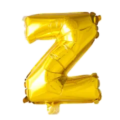 BALLON BOGSTAV Z GULD - 35 CM. - Ballon-bogstav - Guld 35 cm (Til luft)