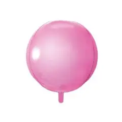 KUGLERUND FOLIE BALLON - ROSA - 1 STK - Prinsesse-tema
