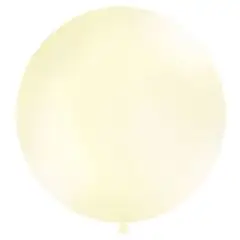 KÆMPE METALLIC cream BALLON - 36" - Ivory-tema