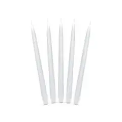 Hvide stearinlys - 24 cm - 10 stk. - Stearinlys