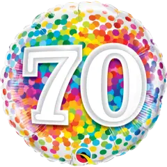 70 ÅRS FØDSELSDAGS BALLON MED HELIUM - Send en ballon med helium
