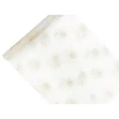 Bordløber i hvid med guldspray - 0.48 x 9m - Bordløber med print