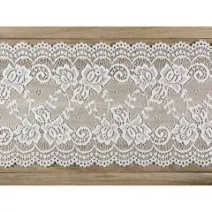 Blonde bordløber - Råhvid - 0,15 x 9m - Blondeløber og bånd