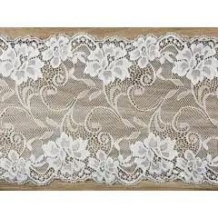 Blonde bordløber - Råhvid - 0,18x9m - Blondeløber og bånd