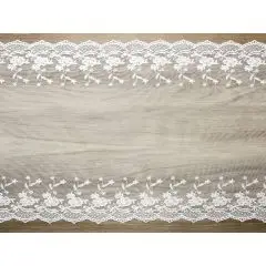 Blonde bordløber - Råhvid - 0.45x9m - Blondeløber og bånd