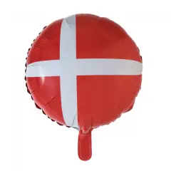Dannebrog folie balloner 18" - 1 stk. - Hurraflag