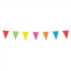 Mini flag blandet farver - 3 meter - Mini-banner