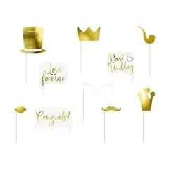 FOTO SJOV - BRYLLUP - 7 STK. - Foto props til brylluppet.