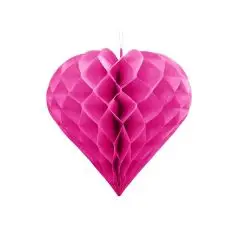 HONEYCOMBS PINK HJERTE - 20 CM. - Kaktus-tema