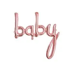 FOLIE TEKST - "BABY" ROSEGOLD - Ballon-tekst