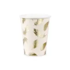 Svane fjer kopper - 6 stk. - Svane-tema