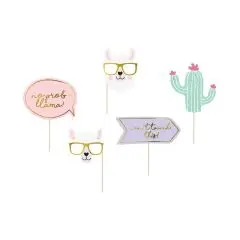 Kaktus / lama fotosjov - 5 dele - Foto props til brylluppet.
