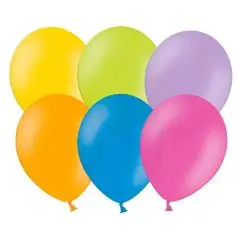 BLANDET BALLONER - 10 STK. - 10 stk. poser - Billige balloner