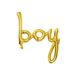 FOLIE TEKST - "BOY" GULD - Ballon-tekst