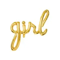 FOLIE TEKST - "GIRL" GULD - Ballon-tekst