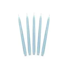 Himmelblå stearinlys - 24 cm - 10 stk. - Stearinlys