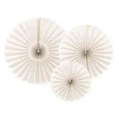 Rosetter cream beige - 3 stk. - Ivory-tema