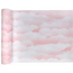 Bordløber med pink skyer - Bordløber med print