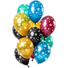 Balloner med stjerner - 12 stk. - Ballon buketter