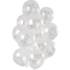 7 års balloner - 12 stk. - Ballon buketter