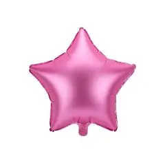 SATIN PINK FOLIE STJERNE BALLON - 1 STK - Folie stjerneballon