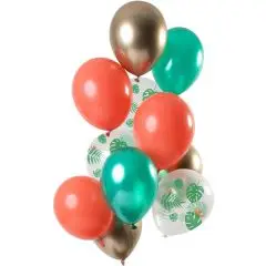 Tropical Gem Balloner - 12 stk. - 30 cm. - Ballon buketter